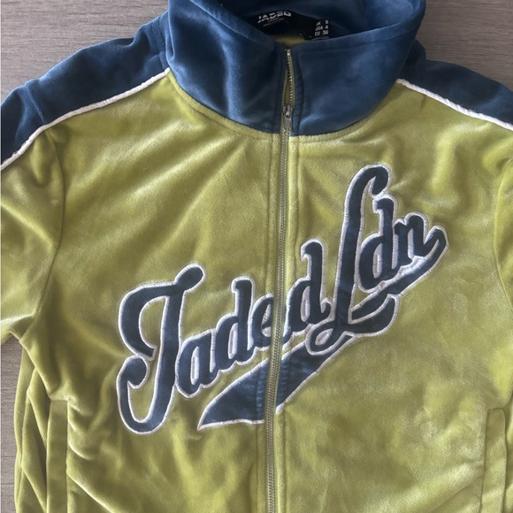 Jaded London Green Velour Jacket - Picture 3 of 5